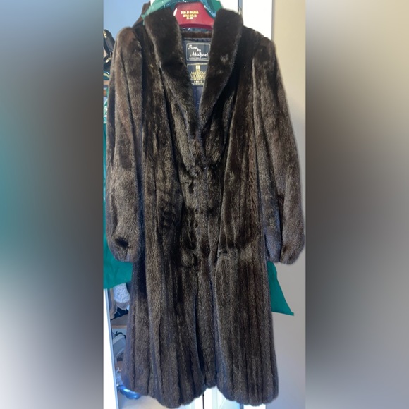 SALE big HIT BUYVtg mahogany brown full length mink coat  black lining w shaw - Picture 7 of 16